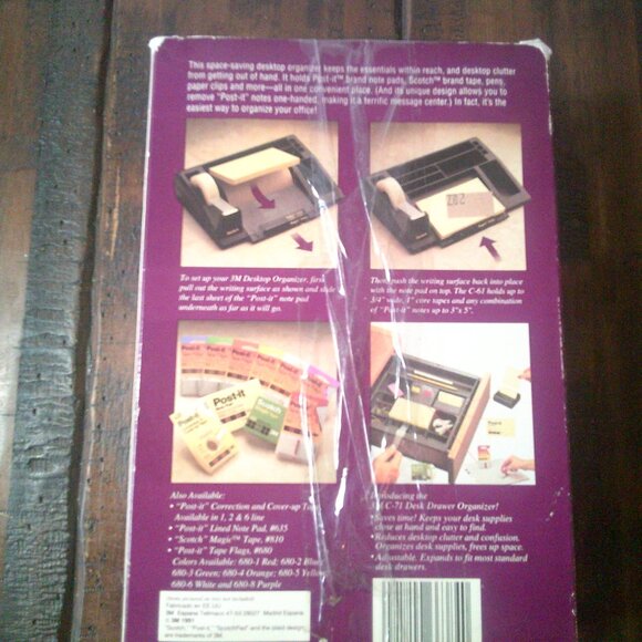 Scotch® C61 Tape And Desk Organizer, Color Beige - Picture 5 of 6